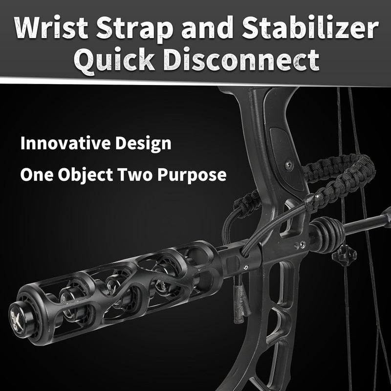 SP.G Archery Bow Wrist Sling - Bow Wrist Strap with Quick Disconnect, Compound Bow Wrist Sling Adjustable Bow Strap for Recurve Compound Bow Hunting Targeting Accessories - Image 3